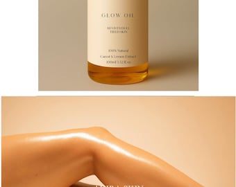 Glow-olie met wortel- en citroenextract, vochtinbrengende crème, gezichts- en lichaamsolie, vlekkeloze, heldere huid