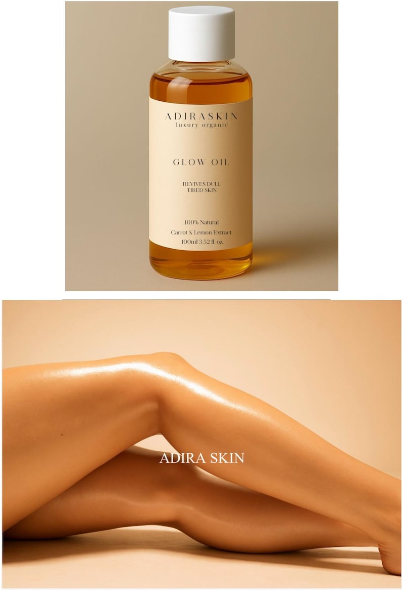 Glow oil with Carrot & Lemon extract, moisturiser, Face and body oil, spotless clear skin image 1