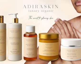 Brightening Set DEAL, Body lotion, Exfoliating scrub, Moisturising oil, face cream, shower gel