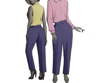 Ladies Petite Curvy Dress Pant Sewing Pattern Sizes 4-12