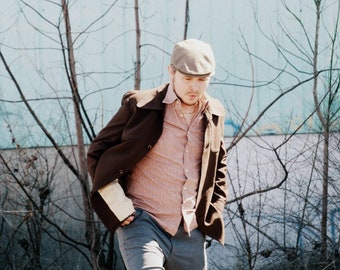 Mens flat cap, driver cap, Gatsby hat, mens tweed hat, mens cap,wool, mens accessories, handmade USA , by AC Ashworth & Company