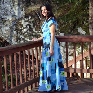 Ladies' Maxi Length Linen Dress, Handmade USA, AC Ashworth & Company custom colors and fabrics image 3