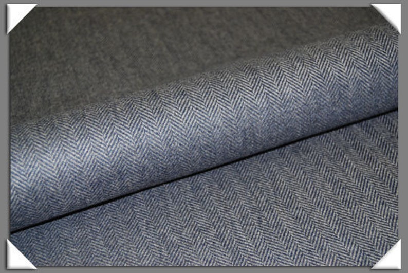 Mens Vest, herringbone in wool tweed, 100% acetate lined , AC Ashworth & Company formal wear, custom fit, two welt pockets, handmade in USA Blue herringbone
