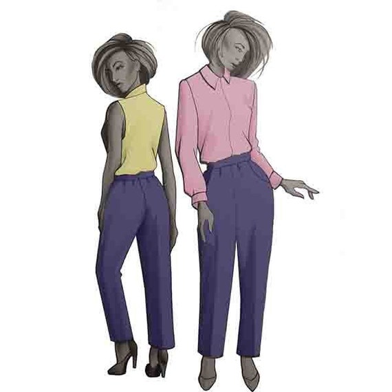 Ladies Petite Curvy Dress Pant Sewing Pattern Sizes 4-12 - Etsy