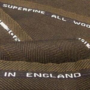 Mens Vest, herringbone in wool tweed, 100% acetate lined , AC Ashworth & Company formal wear, custom fit, two welt pockets, handmade in USA Country Brown