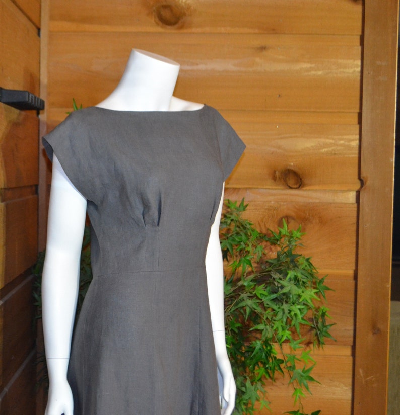 Ladies' Maxi Length Linen Dress, Handmade USA, AC Ashworth & Company custom colors and fabrics image 1