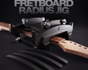 Fretboard Radius Jig do gitary i basu, sanki do frezowania podstrunnicy gryfu, narzędzie lutnicze, czarne