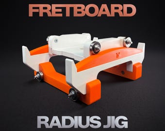 Jigg för greppbrädesradie för gitarr och bas, släde för halsgreppbräda, verktyg för gitarrinstrument, orange