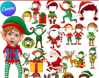 Elf Add Your Own Face: 50+ Photo Templates (Digital Download)
