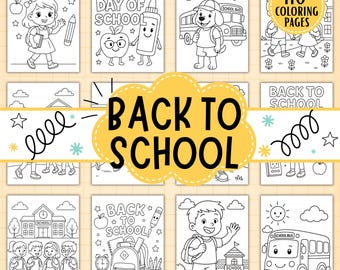 110+ Back To School Coloring Pages, Kids Coloring Sheets, Printable Coloring book, Kindergarten Coloring PDF, Kids Activity, Pre School DIY