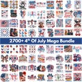2700+ 4th of July Png bundle, Independence Day, 250th Anniversary, EST 1776, Trendy png, American Patriotic png, USA Coquette Flag mega png