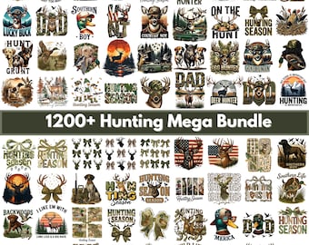 1200+ Hunting Png Bundle, Hunting Season png, Deer Duck Fish Hunting, Coquette camo png, Hunting sublimation, trendy png, Fishing Hunt Svg
