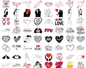 Valentine's Day SVG mega bundle: 500+ Retro cut files for Cricut & Sublimation (Digital Download)