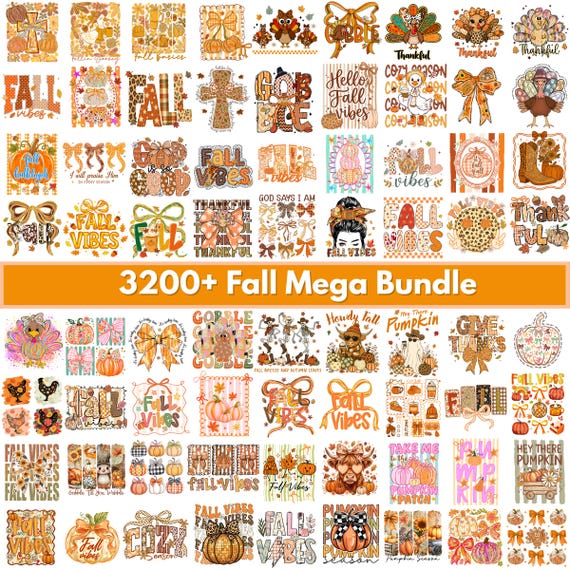 3200+ Fall Png Bundle, Fall vibes png, Autumn png, Fall Sublimation, Retro fall png, Goose, Pumpkin, floral png, Trendy png, Fall svg bundle