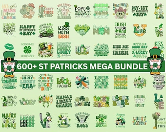 St Patrick's Day PNG Bundle: 600+ Luck, Shamrock, Irish & Gnom Sublimation Designs (Digitaler Download)