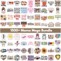 1500+ Mama png bundle, Mother's day mega bundle, Mama Sublimation designs, Mama floral, Strip, Coquette png, Mama Faux Yarn png, Trendy png
