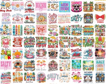 Retro Summer Png Bundle, Preppy summer png, Summer sublimation, Trendy png, Tropical, Tanned & Tipsy, Strip png, summer vibes, Beach T shirt