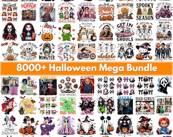 8000+ Halloween Png Bundle, Spooky Season, Halloween Neon, Halloween cartoon png, Trendy Horror movie png, Witchy vibes png, Sublimation png