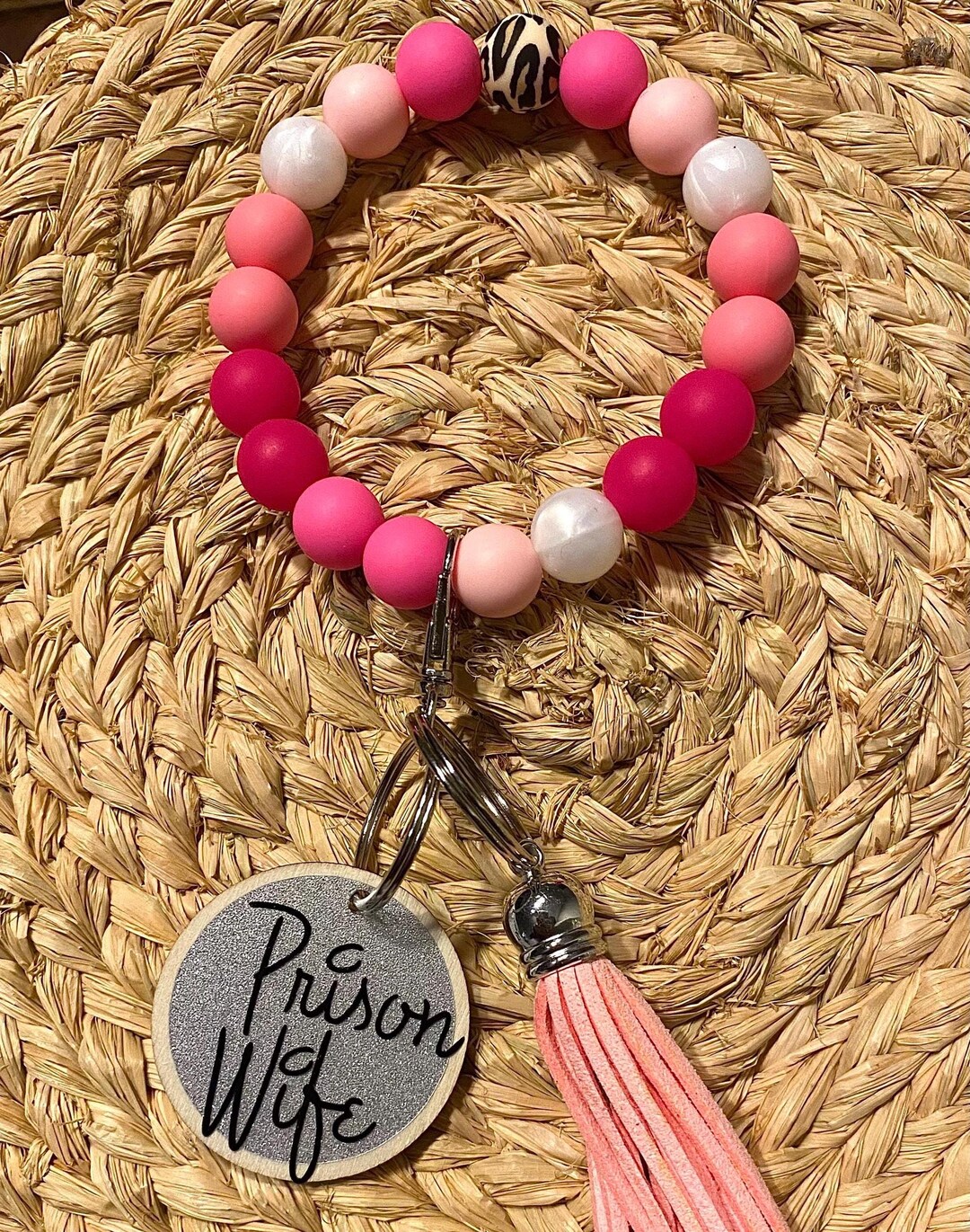 Silicone Bead Prison Prison Wife Keychain Wristlet - Etsy