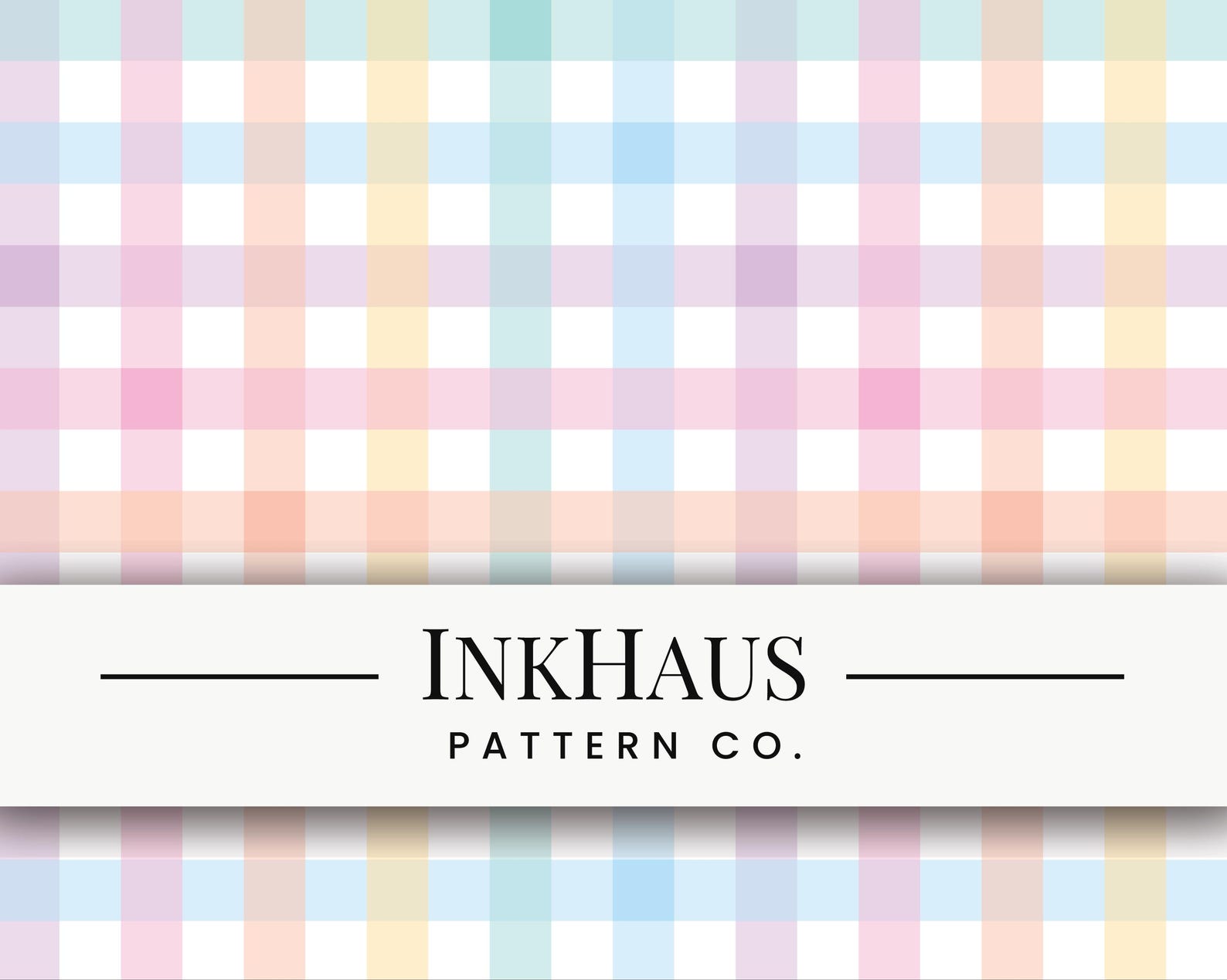 Rainbow Gingham Seamless Pattern - Colorful Pastel Plaid Digital ...