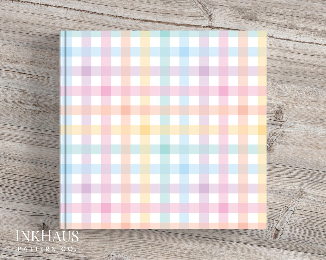 Rainbow Gingham Seamless Pattern - Colorful Pastel Plaid Digital ...