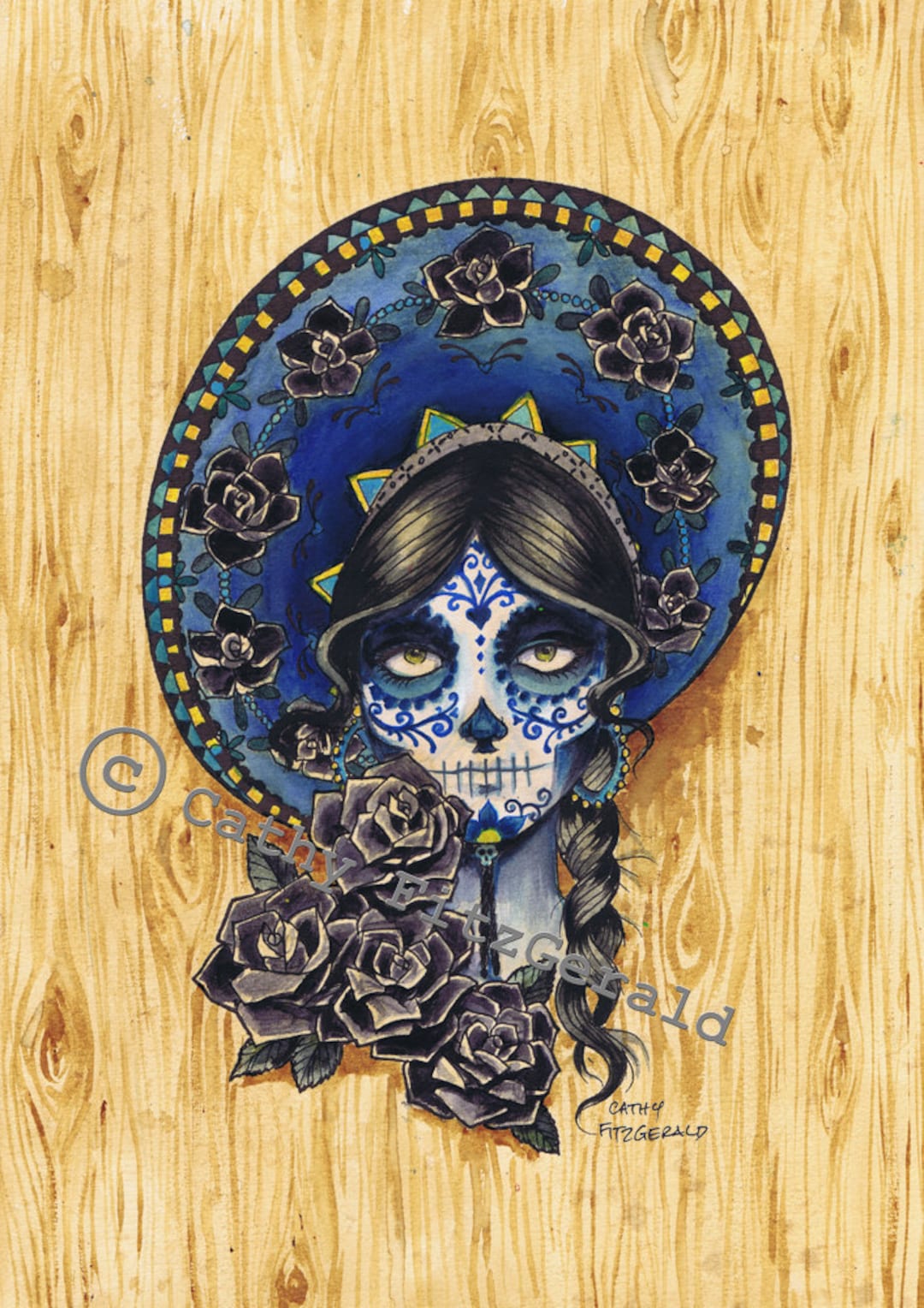 DEGUISE TOI Sombrero Für Dia De Los Muertos – Silber-schwarzer Karnevalshut Für Mottopartys