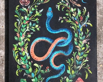 Blue Phase Tree Snake (oil painting)