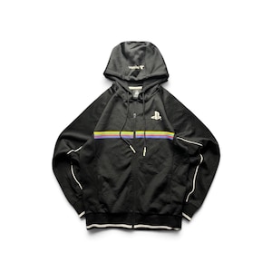 Official PlayStation Difuzed Zip-Up Hoodie Retro Gaming Jacket Multi-Color Stripe Men's Size M