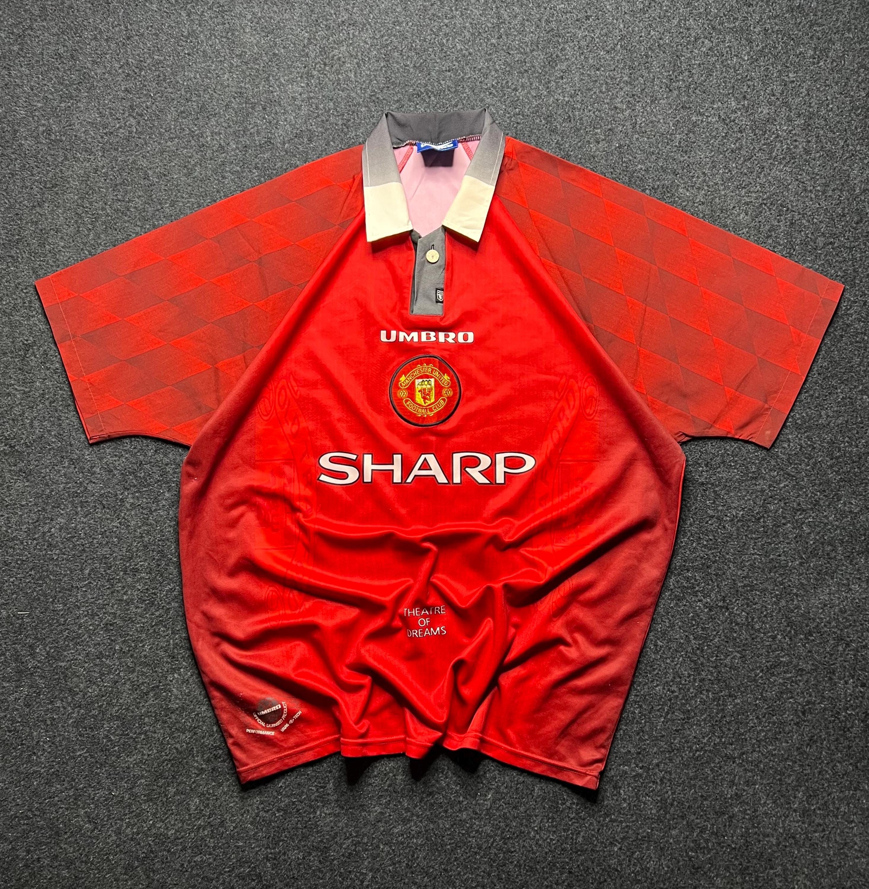 Maillot Foot Vintage Manchester United Umbro - Domicile 1996-1998 - Taille L