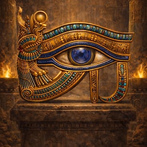 Eye of Horus Wall Art, Gold Egyptian Artifact, Sacred Symbol Decor (Digital Download)