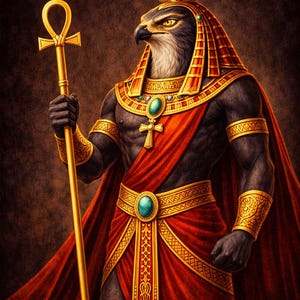 Horus Falcon God Wall Art: Museum Grade Egyptian Sacred Artifact Printable Decor (Digital Download)