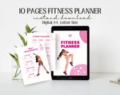 Printable Fitness Planner: 12 Week Challenge, Health Tracker (A4 & US Letter PDF)