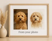 Watercolor Pet Art from Your Photo | Digital Wall Print