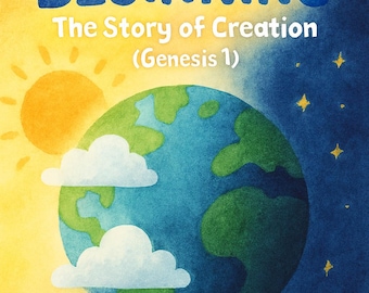 Genesis 1 Creation Story for Kids | Bible Story Printable | 7 Days of Creation Activity Book