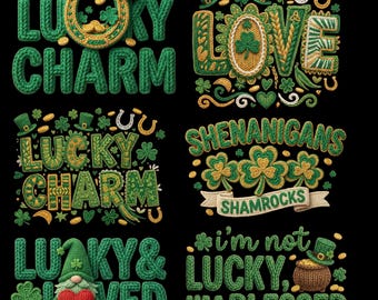 27+ St. Patrick's Day PNG Bundle, Faux Yarn, Shamrock, Gnome, irish luck, Clover, St Patricks PNG (Digital Download)
