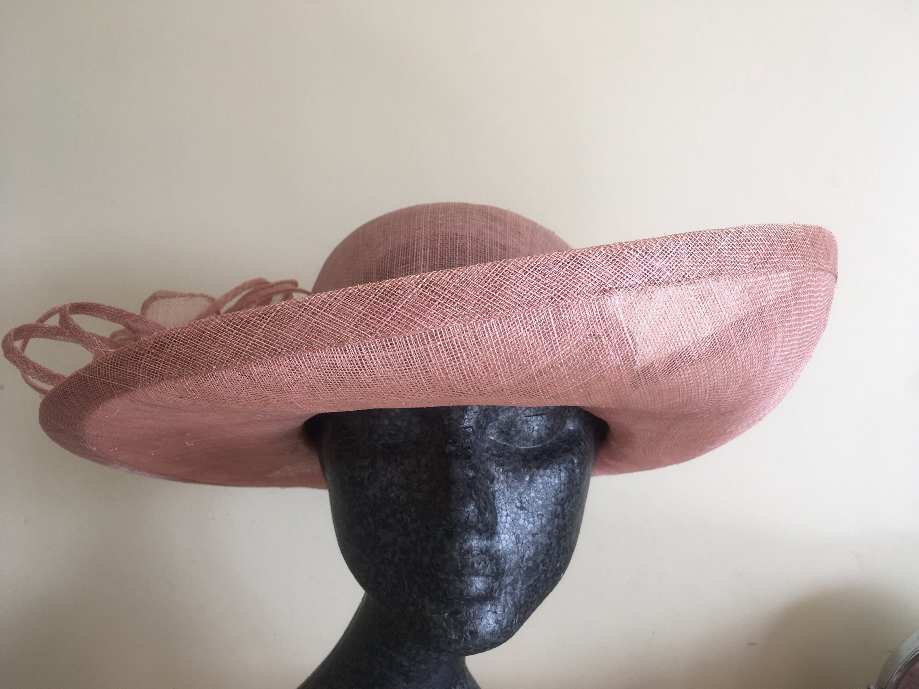 Ascot Rose Gold Wedding Hat COUTURE Hat 