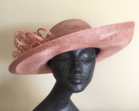 Ascot Rose Gold Wedding Hat COUTURE Hat 