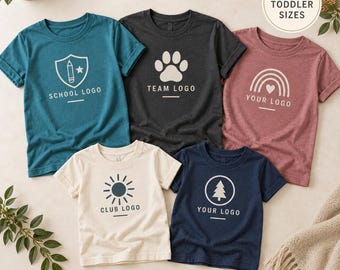 Youth Custom Logo Shirt, Toddler Personalized T Shirt, School Team Logo Tee, Kids Club Shirt, Custom Text Tee, Group Order