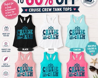 Gift for Cruise Lover, Cruise Crew Tank Top, Women's Vacation Tank, Family Cruise Gift, Girls Trip Tank, Summer Vacation Top
