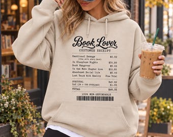 Book Lover Hoodie, Funny Reading Hoodie, Bookish Gift for Reader, Bookworm Pullover, Librarian Hoodie, Reading Teacher Gift