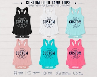 Custom Logo Tang Top, Personalized Logo Tang Top, Custom Design Shirt, Custom Text Shirt,Your Business Logo or Brand Logo ,Team Logo Tee