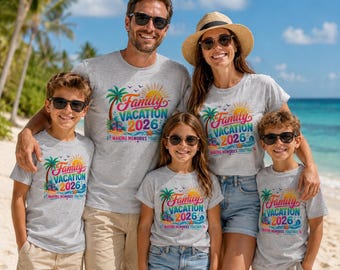 Personalized Family Vacation Shirt, Matching Family Trip Tee, Custom Family Beach Vacation Shirt, Family Reunion Tee