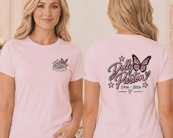 Dolly Parton Memorial Shirt, Front and Back Country Music Tribute Tee, Forever a Legend Gift