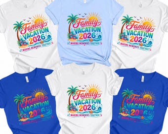 Comfort Colors Family Vacation 2026 Shirt, Matching Family Trip Shirts, Personalized Family Beach Vacation Tee, Summer Reunion Shirt