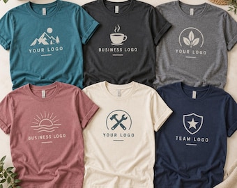 Business Logo Shirt, Custom Logo T Shirt, Team Logo Shirt, Personalized Company Work Tee, Adult V Neck, Youth Toddler, Bulk Order