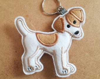 RAWCLIFFE COMPANY JACK RUSSELL TERRIER DOG PEWTER KEY CHAIN