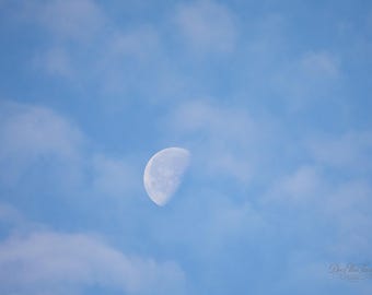 Creator's Hand cradles the moon - sky photography print