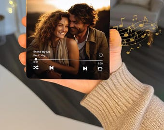 Personalized Photo Song Fridge Magnet, Valentines Day, Anniversary Gift, Custom Photo Music Box