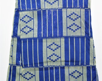 Authentic West African Kente Strip Woven/Handwoven Cotton Textile Handmade Cloth