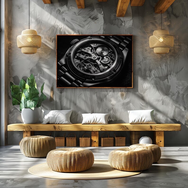 Controlled Time – Mechanical Watch Movement | Dark Masculine Wall Art image 2